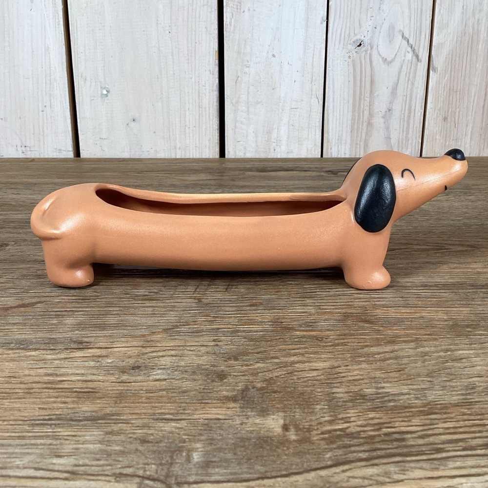 Daisy the Dachshund Ceramic Planter 8.5” x 2.5” x 2.5” - Picture 7 of 12